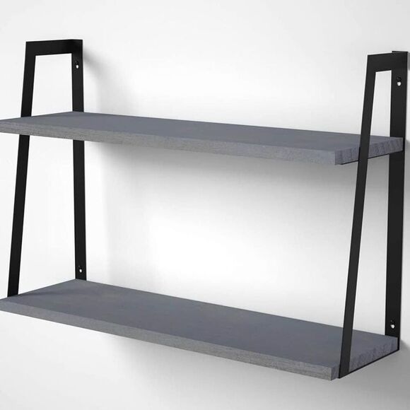 Other - 2 tier rustic wood sheves  (weathered gray)